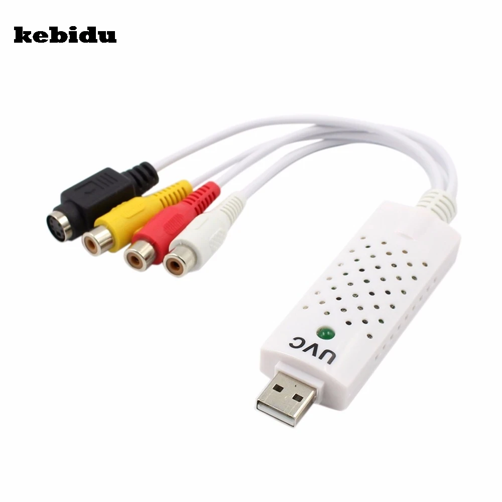 kebidu USB2.0 Video TV Tuner DVD Audio Capture Card Conver Adapter One USB 4 Plug for Computer | Электроника