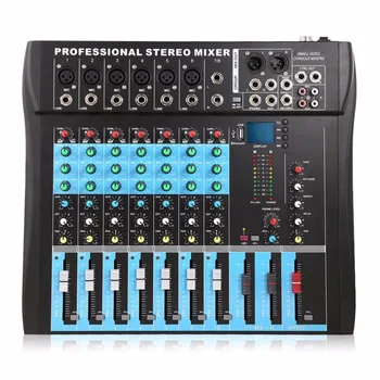 

CT8 8 Channel Stereo Mixer Professional Live USB Studio Audio Sound Console Network Anchor Device Vocal Effect Processor