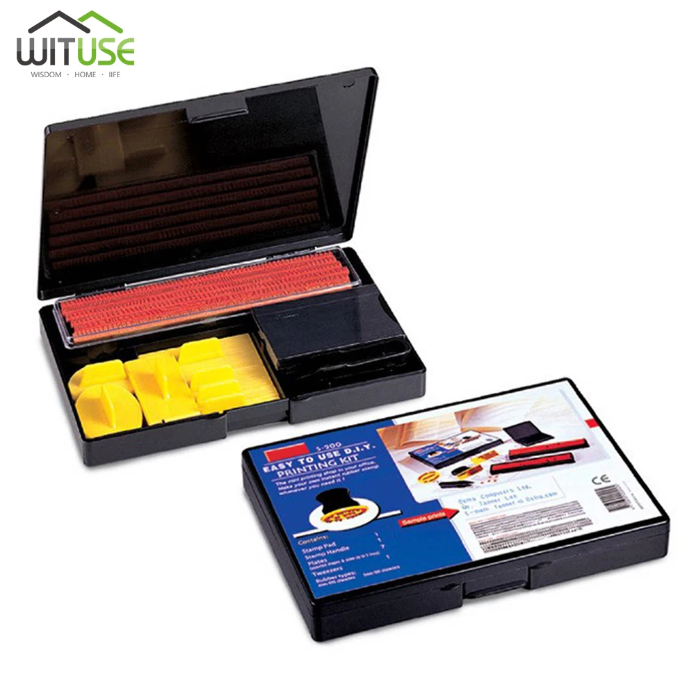 S 200 Seal DIY Rubber Stamp Printing Kit Alphanumeric Characters