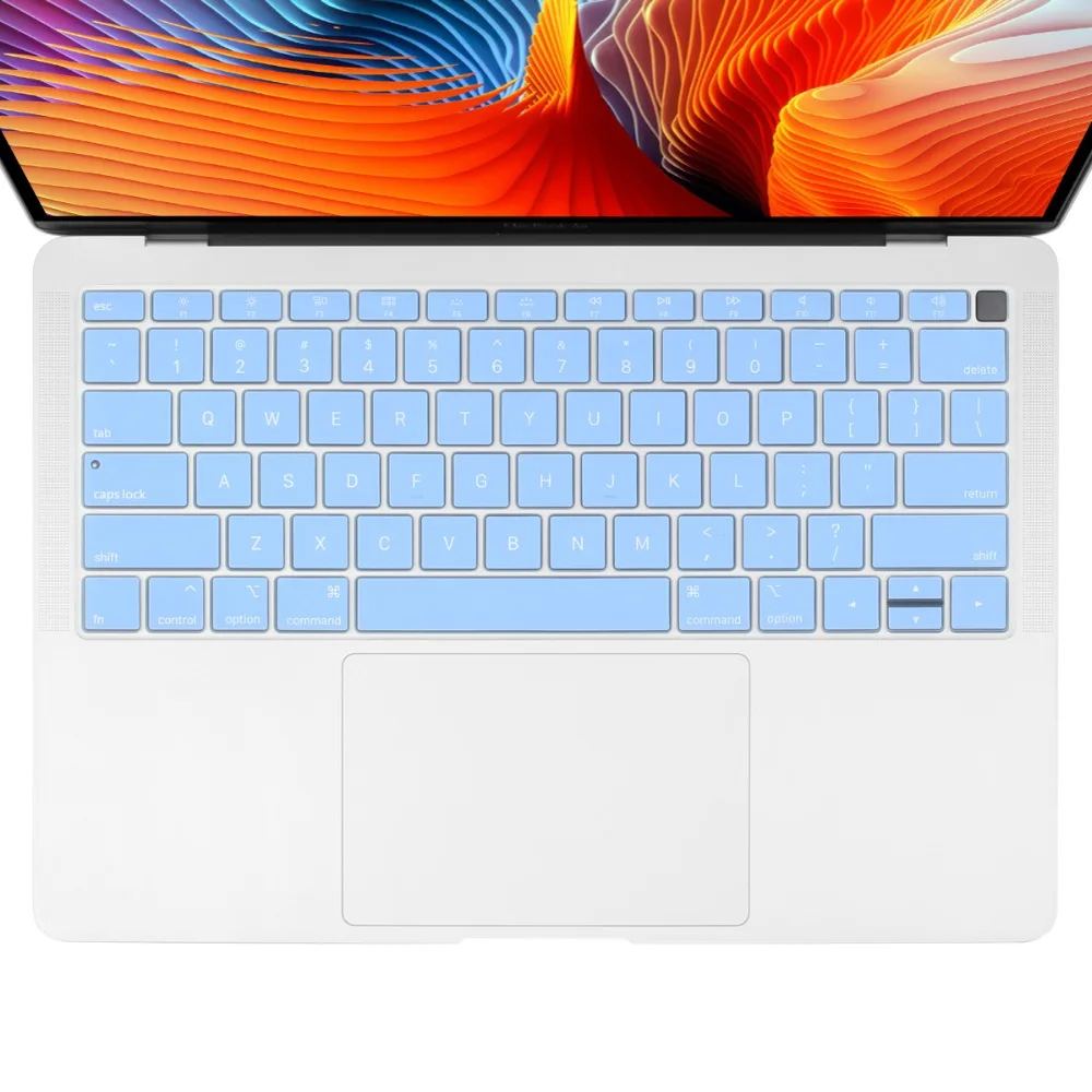 Английский для MacBook New Air 13 2019 2018 A1932 Touch ID Силиконовая накладка на клавиатуру