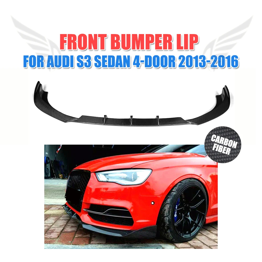 Buy carbon fiber front bumper diffuser lip for Audi S3