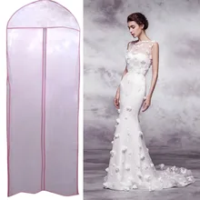 Behogar 180 см женское свадебное, бальное платье халат одежда для хранения одежды защитный прозрачный белый Пыленепроницаемый Чехол сумка