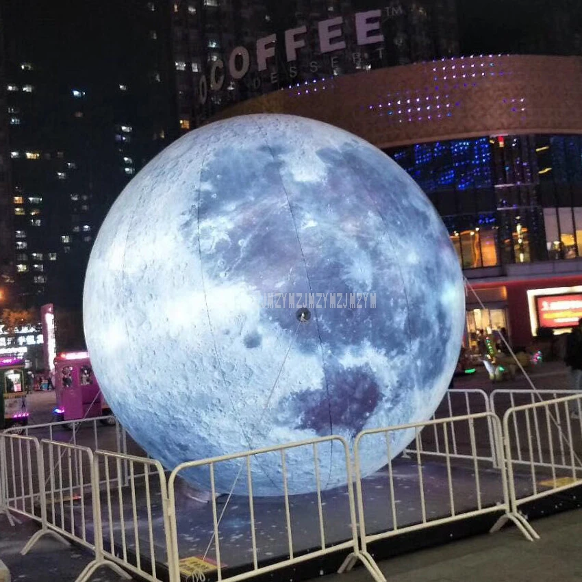 2,5 м высота светодиодное освещение гигантский надувной большие воздушные шары Луна надувная фигура Оксфорд воздушные шары для рекламный инструмент