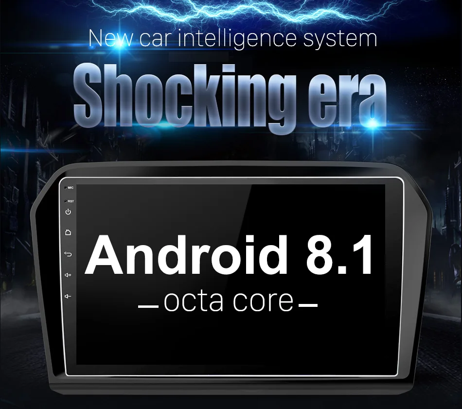 Top Eunavi Two Din Car Multimedia Player Android 8.1 Auto Radio For Volkswagen/VW JETTA Octa 8 cores WIFI 2 din stereo 3