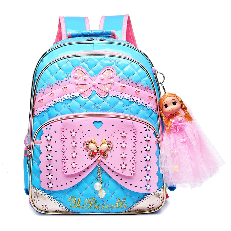 2 шт./компл. ортопедии школьный рюкзак для девочек детские школьные сумки Водонепроницаемый основной Детские ранцы mochila escolar