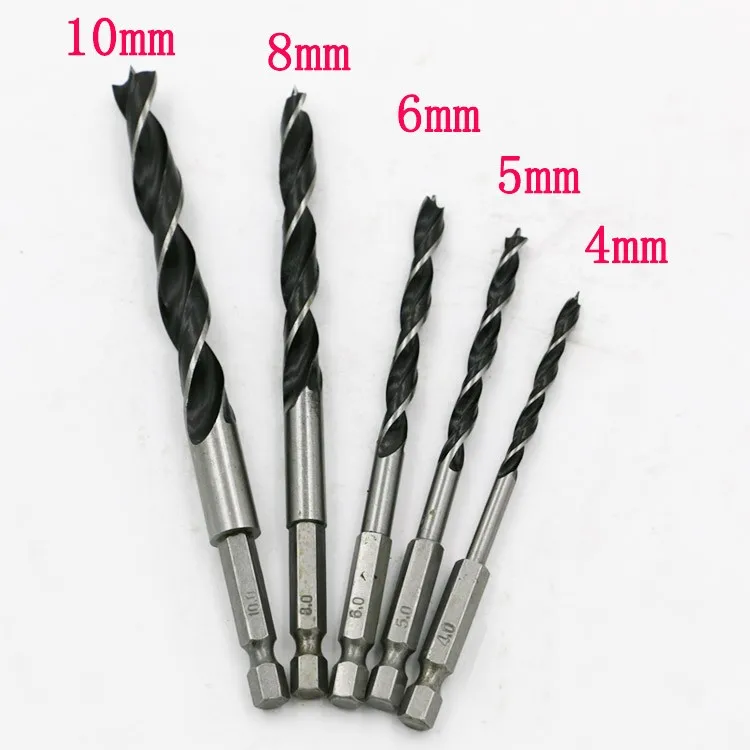 5pcs Wood Drill Bit Set 4mm 5mm 6mm 8mm 