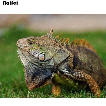 

Resin Diamond Mosaic Animal Diamond Embroidery Full Square Diy 3d Diamond Painting Cross Stitch Decoration animals Iguana Kit