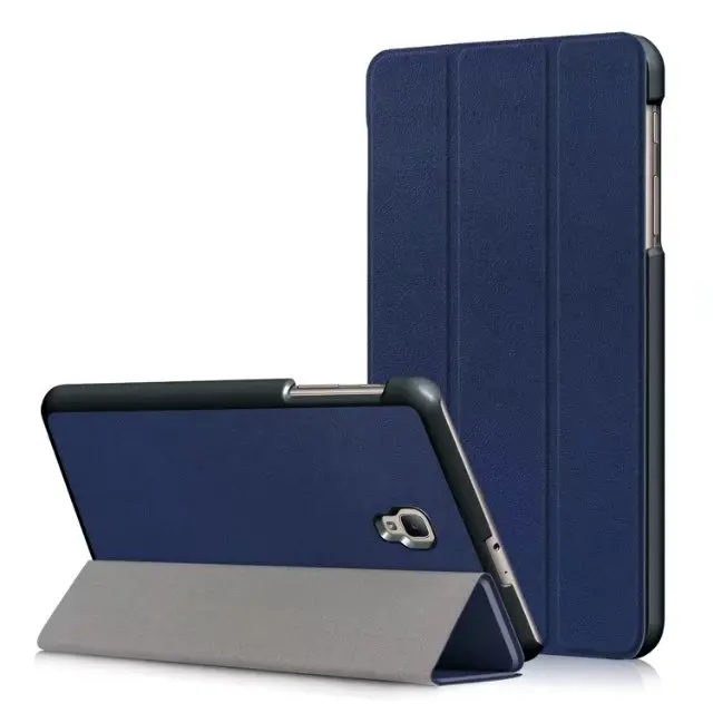 Чехол s для samsung Galaxy Tab A 8,0() T380/T385 A8 кожаный PU складной чехол-подставка для samsung T380 оболочка+ ручка - Цвет: Синий