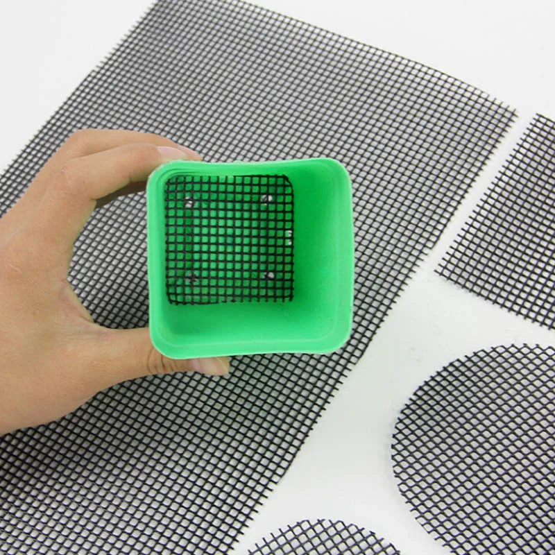 

5Pcs Plastic Flower Pot Mesh Pad Bonsai Grid Mat Prevent Soil Loss Leak-proof Pad Anti-corrosion Breathable Gasket