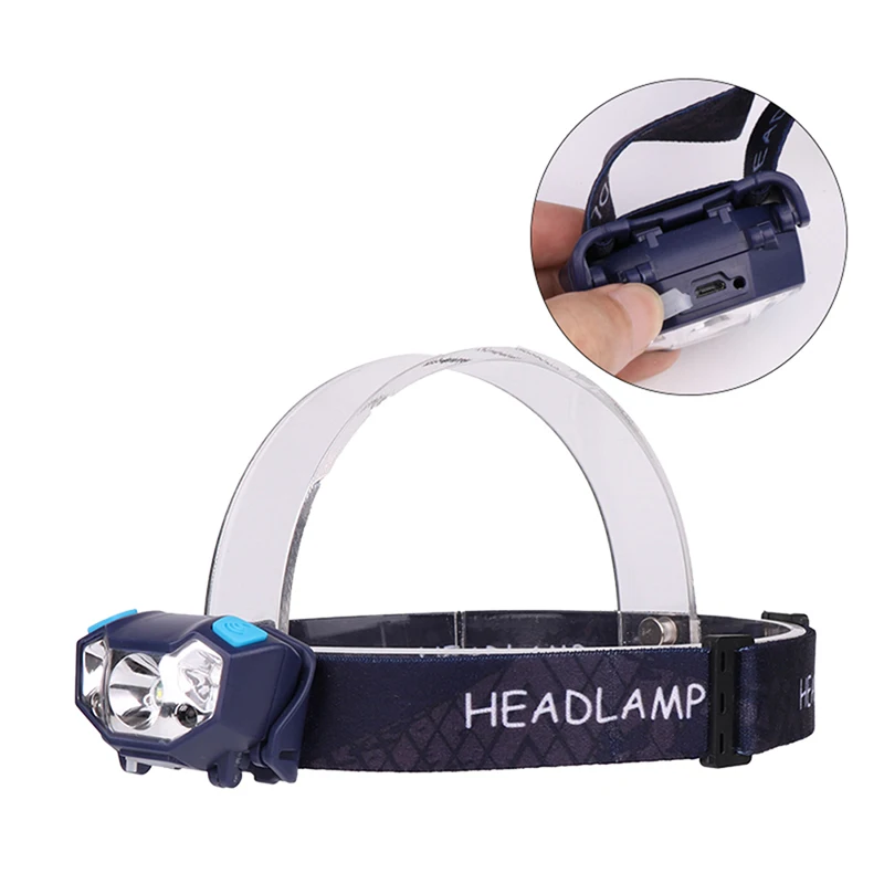 

XPE LED+2*LED Headlamp Head Light Flashlight Rechargeable Torch Lamp