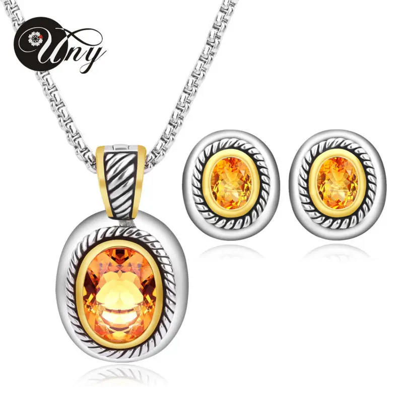 

UNY Elegant Wedding Jewelries Sets Luxury Antique Jewelry set Fashion Women Jewelries Sets Vintage Jewelry Set Christmas Gift