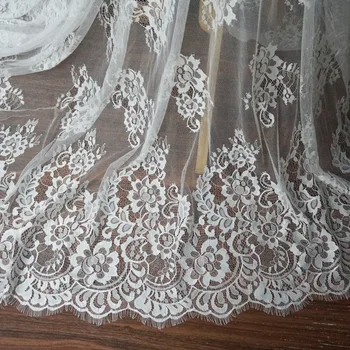 

Women flowers dress lace fabric material High quality home DIY decoration eyelash lace fabric 150x300CM/piece