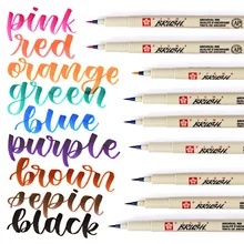 Японская Сакура мягкая кисть BR Comic Illustration тонкая ручка кисть штрихи кисть Акварельная ручка 1 шт