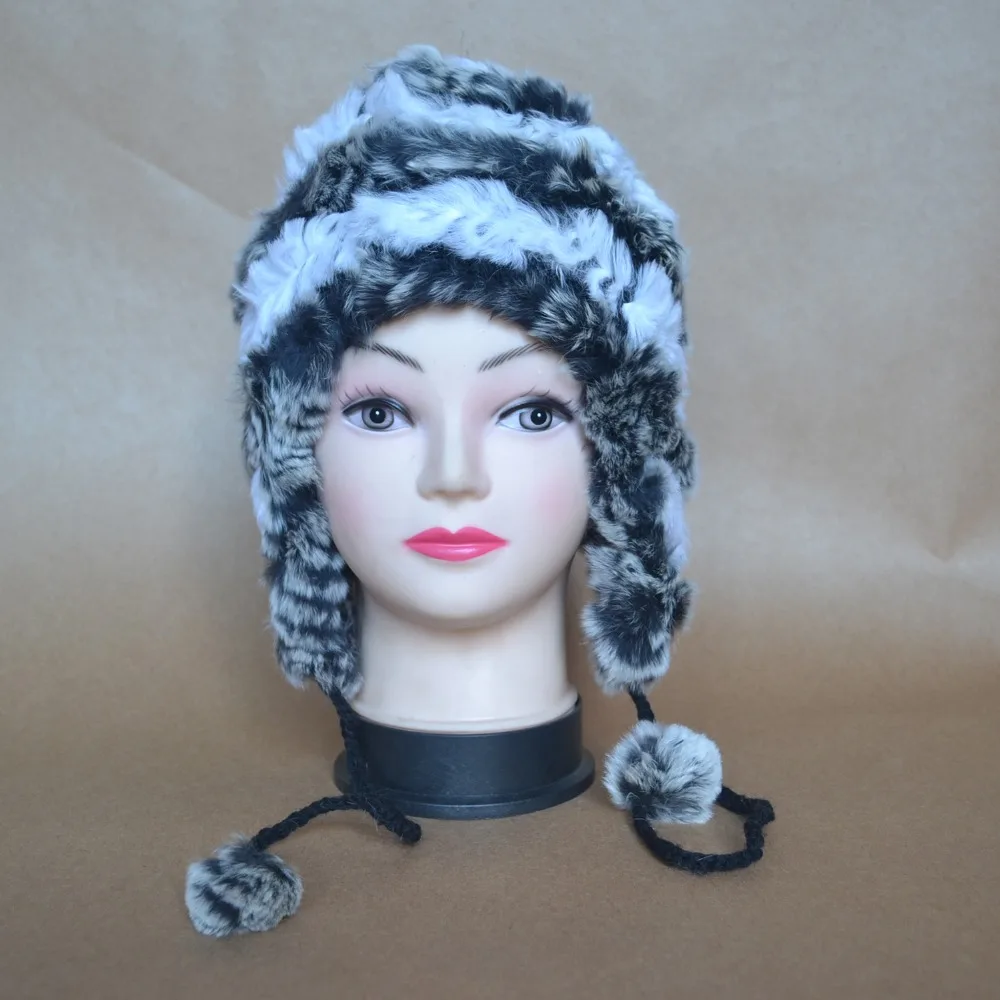 

Rabbit fur hat fur hat pure rabbit fur woven earmuffs