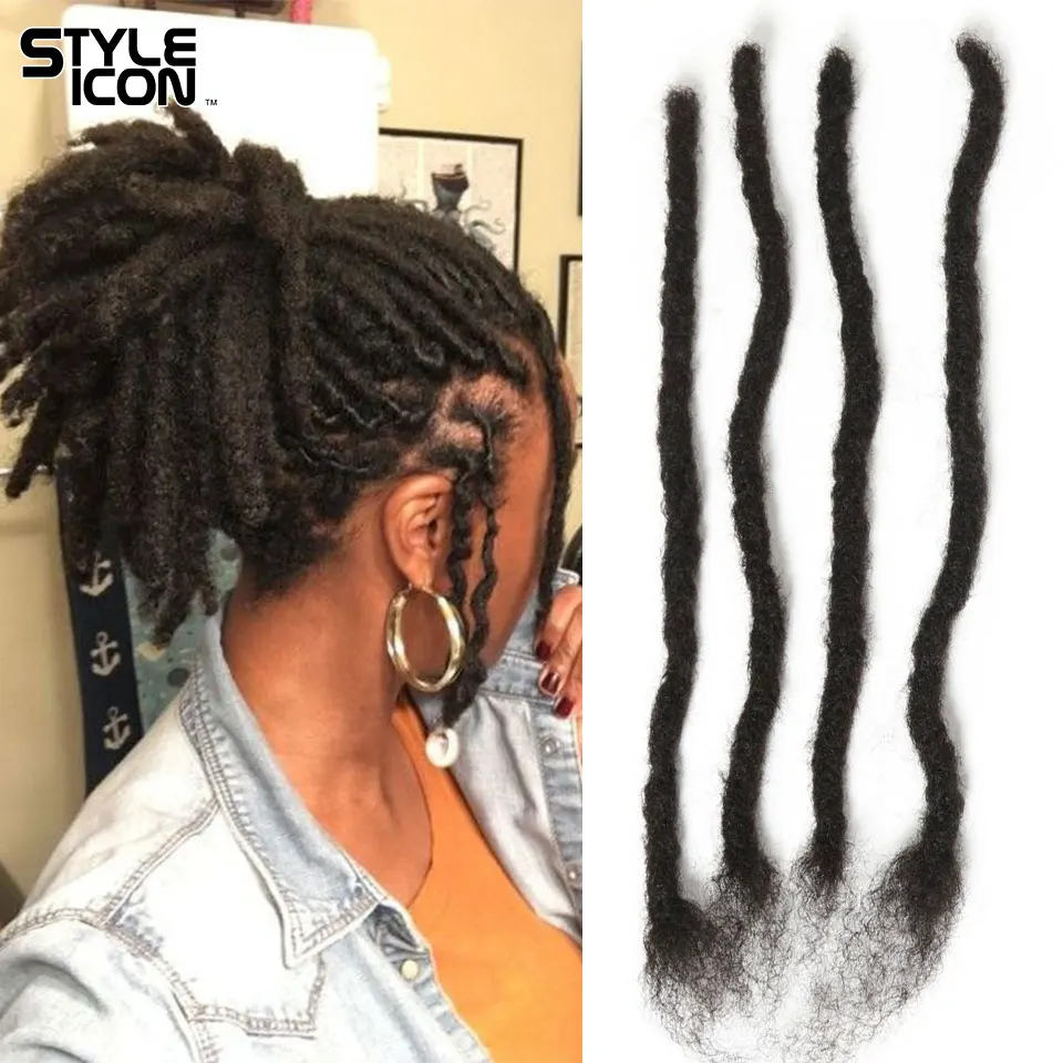 Styleicon плотные афро кудрявые человеческие волосы 100% для дредов плетеные косички