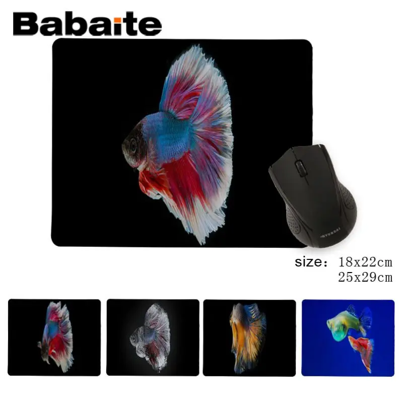 Babaite Custom Skin Colorful Fish Customized laptop Gaming mouse pad Anti-Slip Durable Silicone Computermats Mousepad