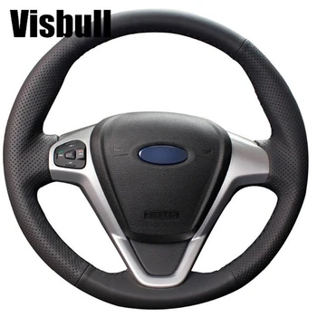 Visbull Pu レザー車のステアリングホイールカバー V1020 ルノーメガーヌ用 2 2003-2008 カングー 2008 風光明媚な 2 2003 -2009