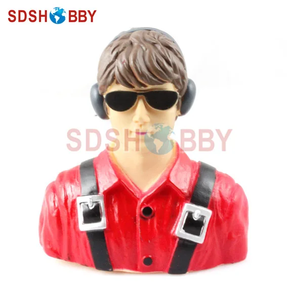 

1/6 Scale Pilot Statues/Pilot Portrait Toy L85*W42*H90mm for RC Airplane