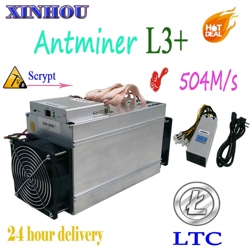 LTC шахтер Antminer L3 + 504 м 800 Вт Scrypt Asic шахтер с 1800 Вт PSU лучше, чем S9 T15 S15 DR5 D5 Z9 Innosilicon A4 Whatsminer M3X