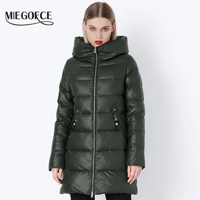 MIEGOFCE 2018 Новая зимняя коллекция женская парка женское зимнее пальто с капюшоном утепленный зимний женский пуховик