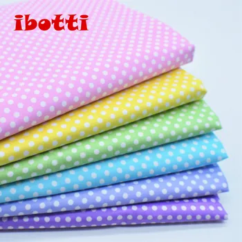 

6pcs/Lot 40*50cm Polka Dot Fat Quarters Quilting Fabric Bundles patchwork fabric Bundle tilda fabric for sewing Diy cloth