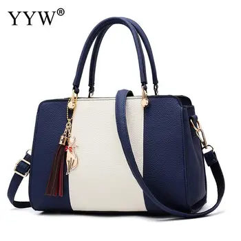 

New Brand Women Pu Leather Messenger Crossbody Handbag Totes Striped Party Purse Shoulder Bags Pink Blue Handbag Black Ladies
