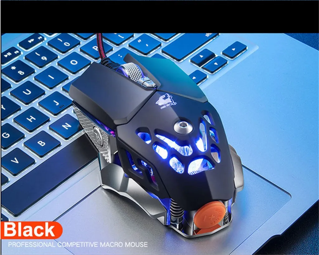 

gaming mouse 2400DPI LED Wired Mechanic Backlight Gaming Mouse 6 Button Macro Programming mouse gamer Mouse