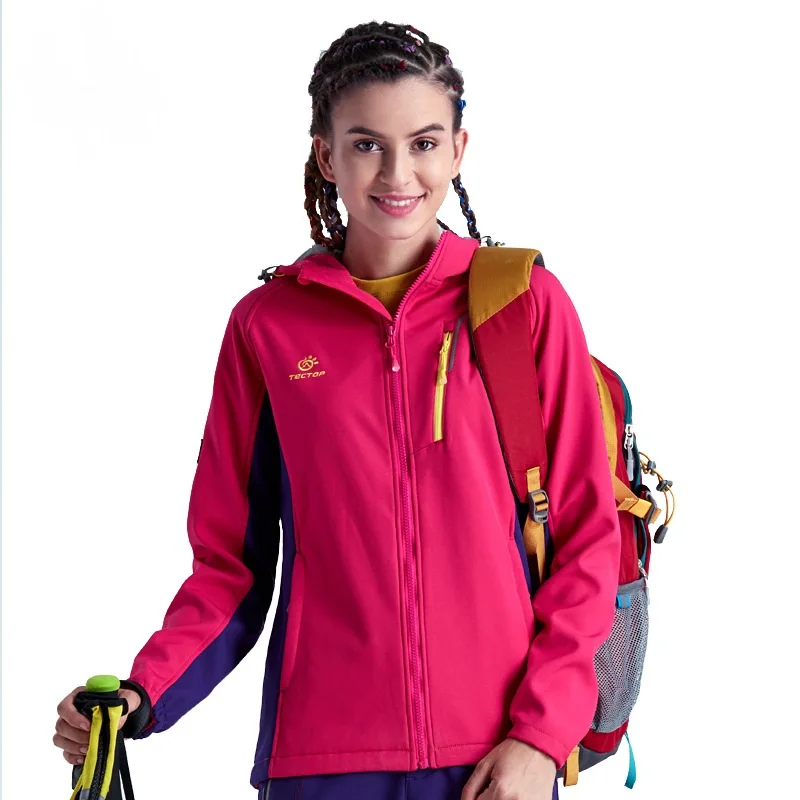 2016 Autumn Winter Outdoor Windproof Thermal Women Softshell Jackets