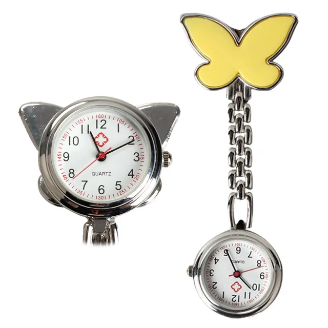 New Fashion Butterfly Nurse Table Pocket Watch with Clip Brooch Chain Quartz LXH New Fashion Butterfly Nurse Table Pocket Watch with Clip Brooch Chain Quartz LXH