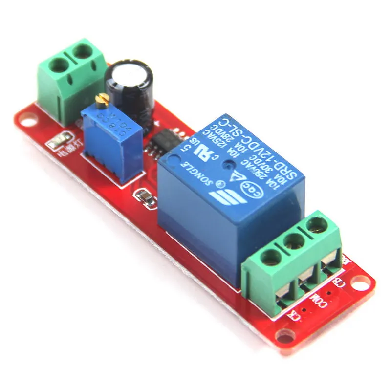 

1Pc Red DC12V Pull Delay Timer Switch Adjustable Relay Module 0 to10 Second
