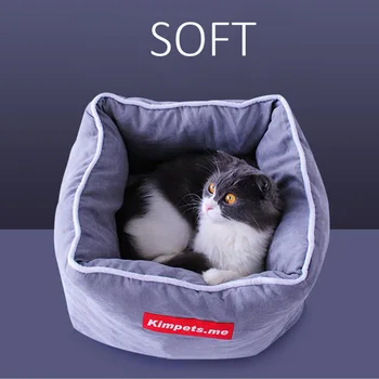 

Pet Cat Dog Soft Bed House Detachable Funny Cushion Pattern Warm Kitten Chihuahua Kennel Sponge Pet House Teddy Nest Supplies