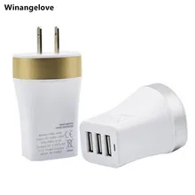 Winangeleve 200 шт./лот Mutril 3 Usb порта UK EU US Ac домашнее настенное зарядное устройство адаптер для iphone 4 5 6 6s для ipad для samsung