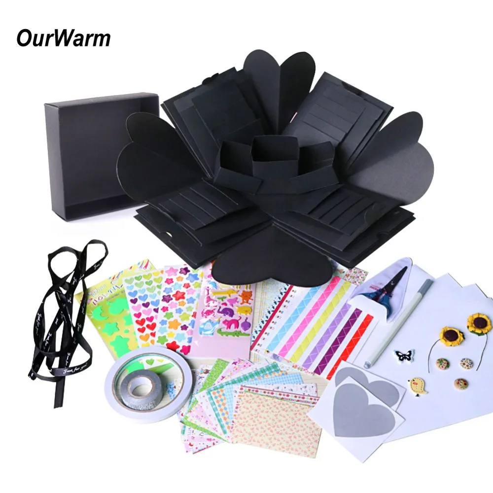 OurWarm DIY сюрприз любовь взрыв коробка подарок на годовщину скрапбук Фотоальбом