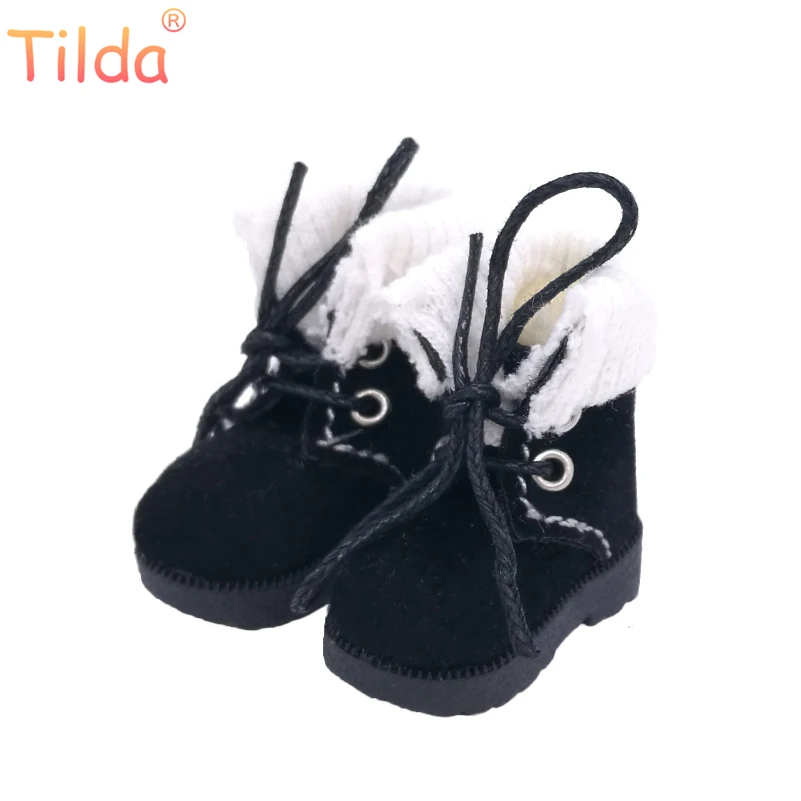 Tilda 1/6 Blyth кукольные ботинки обувь для кукол Blythe модные 3 2 см мини зимние кожаные