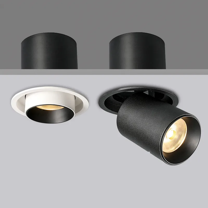 

1pcs Stretch dimmable led ceiling Led downlights7W 9W 12W AC110V/220VEmbedded 360 degree Rotation LED Downlight Home lighting