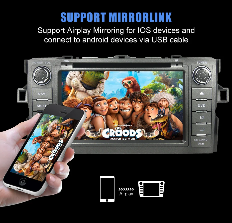 Clearance KANOR 4+32G Octa Core Android 9.0 2din car radio For Toyota Auris With GPS Navigation DVD Bluetooth SWC Audio Car Multimedia 8