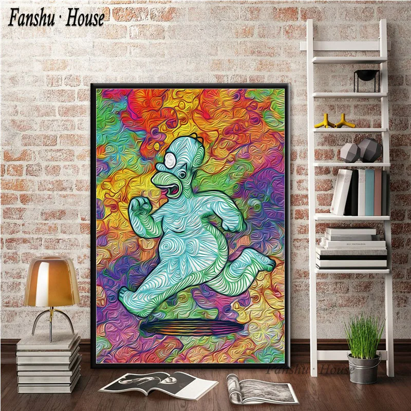 

Posters and Prints The Simpsons Cartoon Simpson Poster Canvas Painting Wall Art Picture for Living Room Home Decor