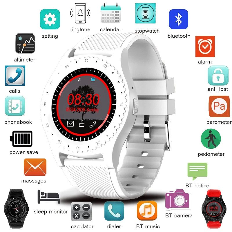 

LIGE Smart Watch Women SIM TF Push Message Camera Bluetooth Connectivity Android Phone Sports pedometer Digital smart watch+Box