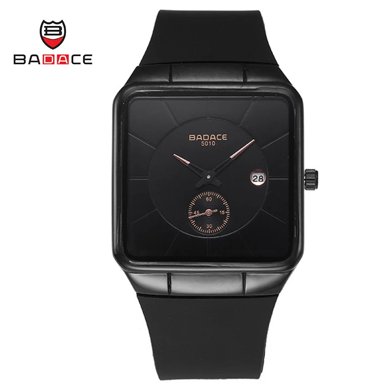Prix pour BADACE Marque De Luxe Hommes Montre Carré Étanche Militaire Sport Montre-Bracelet Loisirs Silicone Quartz Montre avec Calendrier 5010 Prix pour BADACE Marque De Luxe Hommes Montre Carré Étanche Militaire Sport Montre-Bracelet Loisirs Silicone Quartz Montre avec Calendrier 5010