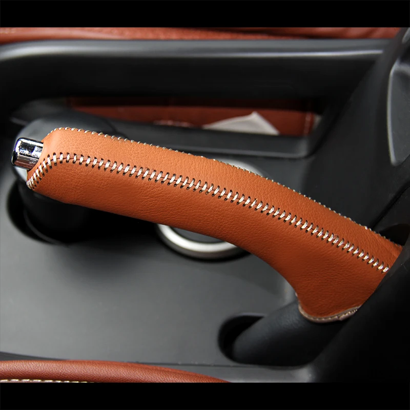 LS АВТО Топ чехол из натуральной кожи для ручного тормоза для Kia Sportag крышка ручного тормоза внутренний авто чехол для ручного тормоза