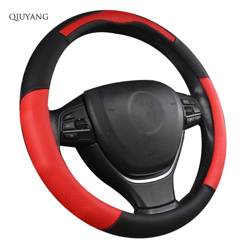

Stylish Sports Handlebar Braid Truck For LEXUS Suzuki Steering Wheel Cover Trendy For SAGITAR Racing 38cm / 15inch leather cover
