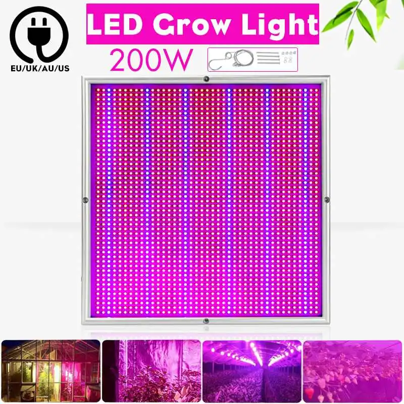 

200W Grow Lamps LED Grow Light Full Spectrum Plant Lighting Fitolampy For Indoor Greenhouse Plants Flowers Seedling Cultivation
