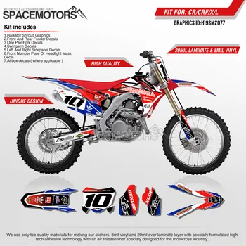 

MotoSpace Customized Team Graphics Backgrounds Decals 3M Custom Stickers For Honda CRF250R 2014-2017 CRF450R 2013-2016 077