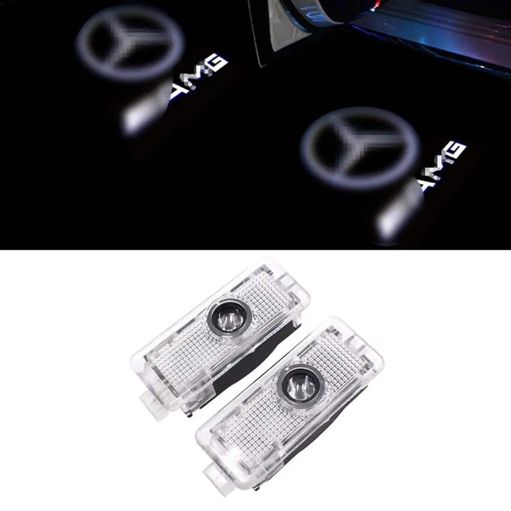

For Mercedes Benz AMG CLA c218 w218 a207 c207 c117 CLS LED Car Door Welcome Light Logo Projector Laser Ghost Shadow Lamp 2pcs