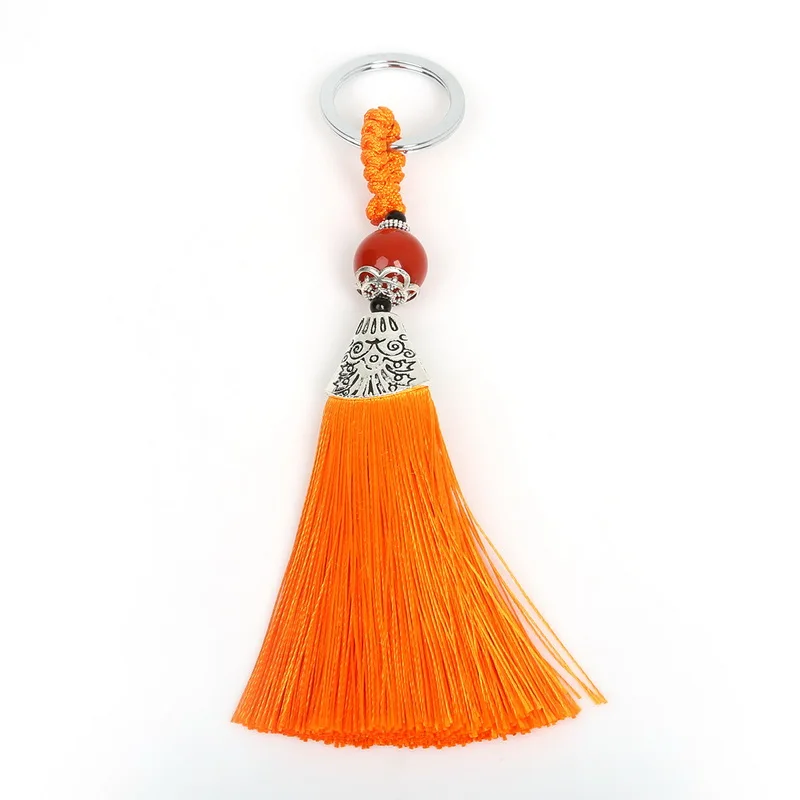 Богемский стиль 130 мм Длинная кисточка Ретро декоративный кулон/ювелирные изделия домашний текстиль сумки для одежды Брелоки ремесла DIY аксессуары - Цвет: Orange Yellow