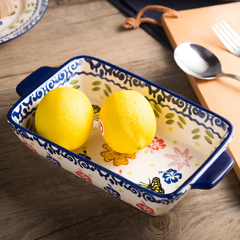 High Temperature Resistant Rectangular Baking Plate Creative Highgrade