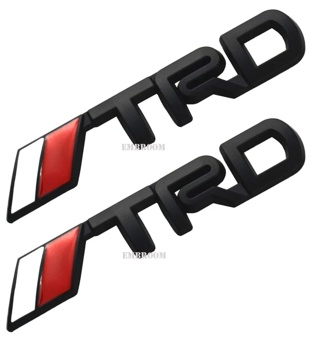 2 шт. TRD эмблемы 3D пластиковые наклейки с логотипом значок для Fj Cruiser Supercharger Tacoma Tundra