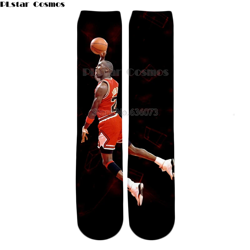 

YX GIRL Drop shipping 2018 summer New Fashion Men Women Socks Jordan Dunk lore 3d Print casual Straight socks ZW105