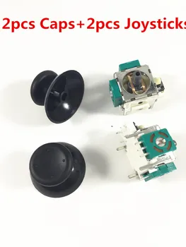 

2 x 3d Analog Thumb Joystick Sensor Potentiometers+2 x Thumb Sticks Cap Cover for Microsoft Xbox 360 Controller PAD Repair Parts