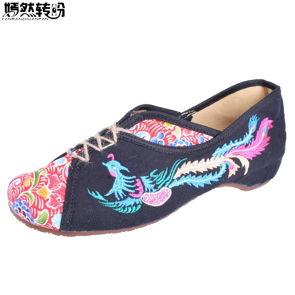 embroidered canvas shoes